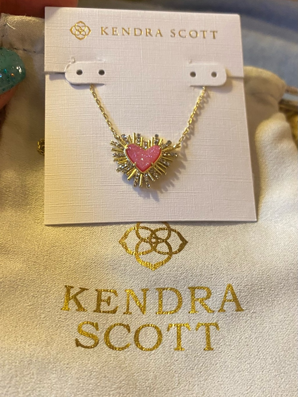 Kendra Scott Dolly Parton Heart Necklace 14 KT Gold over Brass